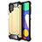 Samsung Galaxy F62 5G用ハイブリットバンパーケース プラスチック 兼シリコーン カバー WL1 サムスン ゴールド