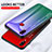 Samsung Galaxy M01s用ハイブリットバンパーケース プラスチック 鏡面 虹 グラデーション 勾配色 カバー LS1 サムスン 