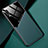 Samsung Galaxy M02用シリコンケース ソフトタッチラバー レザー柄 アンドマグネット式 サムスン グリーン