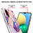 Samsung Galaxy M02用シリコンケース ソフトタッチラバー バタフライ パターン カバー Y01B サムスン 