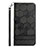 Samsung Galaxy M02s用手帳型 レザーケース スタンド カバー Y05B サムスン ブラック