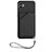 Samsung Galaxy M04用ケース 高級感 手触り良いレザー柄 YB2 サムスン ブラック