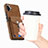 Samsung Galaxy M04用シリコンケース ソフトタッチラバー レザー柄 カバー SD3 サムスン 
