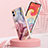Samsung Galaxy M04用シリコンケース ソフトタッチラバー バタフライ パターン カバー YB7 サムスン 
