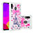 Samsung Galaxy M10S用シリコンケース ソフトタッチラバー ブリンブリン カバー S05 サムスン ピンク