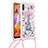 Samsung Galaxy M11用シリコンケース ソフトタッチラバー ブリンブリン カバー 携帯ストラップ S02 サムスン ピンク