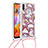 Samsung Galaxy M11用シリコンケース ソフトタッチラバー ブリンブリン カバー 携帯ストラップ S02 サムスン レッド