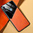 Samsung Galaxy M11用シリコンケース ソフトタッチラバー レザー柄 アンドマグネット式 サムスン オレンジ
