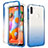 Samsung Galaxy M11用前面と背面 360度 フルカバー 極薄ソフトケース シリコンケース 耐衝撃 全面保護 バンパー 勾配色 透明 サムスン 