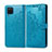 Samsung Galaxy M12用手帳型 レザーケース スタンド カバー L04 サムスン ブルー