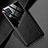 Samsung Galaxy M12用シリコンケース ソフトタッチラバー レザー柄 アンドマグネット式 サムスン ブラック
