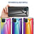 Samsung Galaxy M12用ハイブリットバンパーケース プラスチック 鏡面 虹 グラデーション 勾配色 カバー LS2 サムスン 