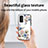 Samsung Galaxy M13 4G用ハイブリットバンパーケース プラスチック 鏡面 花 カバー サムスン 