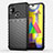 Samsung Galaxy M31用シリコンケース ソフトタッチラバー ツイル カバー サムスン ブラック