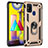 Samsung Galaxy M31用ハイブリットバンパーケース プラスチック アンド指輪 マグネット式 MQ3 サムスン ゴールド