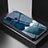 Samsung Galaxy M31 Prime Edition用ハイブリットバンパーケース プラスチック パターン 鏡面 カバー LS1 サムスン ネイビー