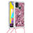 Samsung Galaxy M31 Prime Edition用シリコンケース ソフトタッチラバー ブリンブリン カバー 携帯ストラップ S03 サムスン 