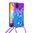 Samsung Galaxy M31 Prime Edition用シリコンケース ソフトタッチラバー ブリンブリン カバー 携帯ストラップ S01 サムスン 