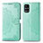 Samsung Galaxy M31s用手帳型 レザーケース スタンド パターン カバー サムスン グリーン