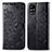 Samsung Galaxy M31s用手帳型 レザーケース スタンド パターン カバー サムスン ブラック