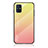 Samsung Galaxy M31s用ハイブリットバンパーケース プラスチック 鏡面 虹 グラデーション 勾配色 カバー LS1 サムスン イエロー