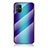 Samsung Galaxy M31s用ハイブリットバンパーケース プラスチック 鏡面 虹 グラデーション 勾配色 カバー LS2 サムスン ネイビー