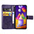 Samsung Galaxy M31s用手帳型 レザーケース スタンド 花 カバー サムスン 