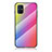 Samsung Galaxy M31s用ハイブリットバンパーケース プラスチック 鏡面 虹 グラデーション 勾配色 カバー LS2 サムスン 