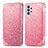 Samsung Galaxy M32 5G用手帳型 レザーケース スタンド パターン カバー S01D サムスン ローズゴールド