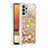 Samsung Galaxy M32 5G用シリコンケース ソフトタッチラバー ブリンブリン カバー アンド指輪 S01 サムスン ゴールド