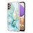 Samsung Galaxy M32 5G用シリコンケース ソフトタッチラバー バタフライ パターン カバー Y05B サムスン グリーン
