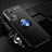 Samsung Galaxy M32 5G用極薄ソフトケース シリコンケース 耐衝撃 全面保護 アンド指輪 マグネット式 バンパー JM3 サムスン ネイビー・ブラック