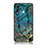 Samsung Galaxy M40用ハイブリットバンパーケース プラスチック パターン 鏡面 カバー サムスン ネイビー