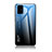 Samsung Galaxy M40S用ハイブリットバンパーケース プラスチック 鏡面 虹 グラデーション 勾配色 カバー LS1 サムスン ネイビー