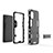 Samsung Galaxy M40S用ハイブリットバンパーケース スタンド プラスチック 兼シリコーン カバー KC1 サムスン 