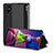 Samsung Galaxy M51用手帳型 レザーケース スタンド カバー ZL2 サムスン ブラック