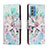 Samsung Galaxy M52 5G用手帳型 レザーケース スタンド パターン カバー H02X サムスン ライトグリーン