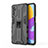 Samsung Galaxy M52 5G用ハイブリットバンパーケース スタンド プラスチック 兼シリコーン カバー マグネット式 サムスン ブラック