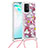 Samsung Galaxy M80S用シリコンケース ソフトタッチラバー ブリンブリン カバー 携帯ストラップ S02 サムスン レッド
