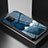Samsung Galaxy M80S用ハイブリットバンパーケース プラスチック パターン 鏡面 カバー LS1 サムスン ネイビー