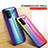 Samsung Galaxy M80S用ハイブリットバンパーケース プラスチック 鏡面 虹 グラデーション 勾配色 カバー LS2 サムスン 