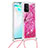 Samsung Galaxy M80S用シリコンケース ソフトタッチラバー ブリンブリン カバー 携帯ストラップ S02 サムスン 
