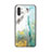 Samsung Galaxy Note 10用ハイブリットバンパーケース プラスチック パターン 鏡面 カバー サムスン グリーン