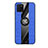 Samsung Galaxy Note 10 Lite用極薄ソフトケース シリコンケース 耐衝撃 全面保護 アンド指輪 マグネット式 バンパー X02L サムスン ネイビー