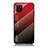 Samsung Galaxy Note 10 Lite用ハイブリットバンパーケース プラスチック 鏡面 虹 グラデーション 勾配色 カバー LS1 サムスン レッド