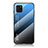 Samsung Galaxy Note 10 Lite用ハイブリットバンパーケース プラスチック 鏡面 虹 グラデーション 勾配色 カバー LS1 サムスン ネイビー