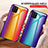 Samsung Galaxy Note 10 Lite用ハイブリットバンパーケース プラスチック 鏡面 虹 グラデーション 勾配色 カバー LS2 サムスン 