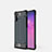 Samsung Galaxy Note 10 Plus用360度 フルカバー極薄ソフトケース シリコンケース 耐衝撃 全面保護 バンパー G01 サムスン ネイビー