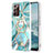 Samsung Galaxy Note 20 Ultra 5G用シリコンケース ソフトタッチラバー バタフライ パターン カバー アンド指輪 Y01B サムスン 