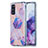 Samsung Galaxy S20 5G用シリコンケース ソフトタッチラバー バタフライ パターン カバー Y01B サムスン ラベンダー